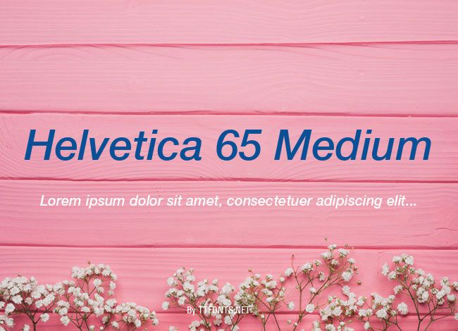 Helvetica 65 Medium example